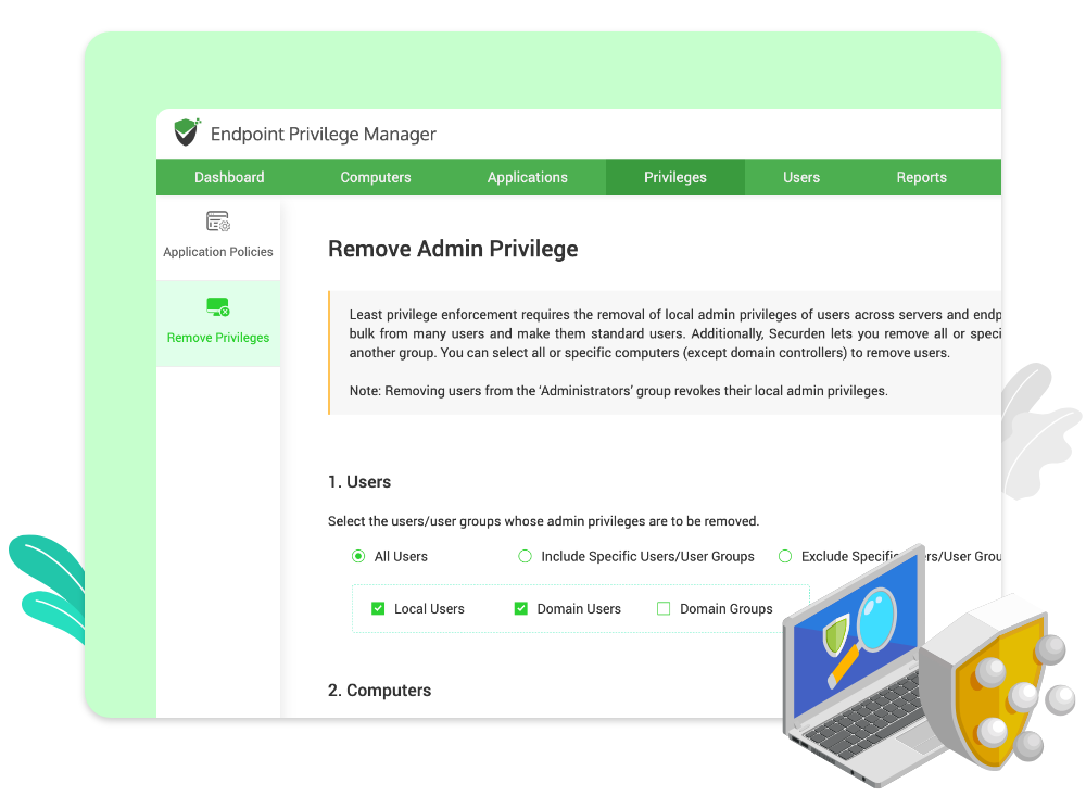 Securden PAM Endpoint Privilege Manager Bulwark Technologies
